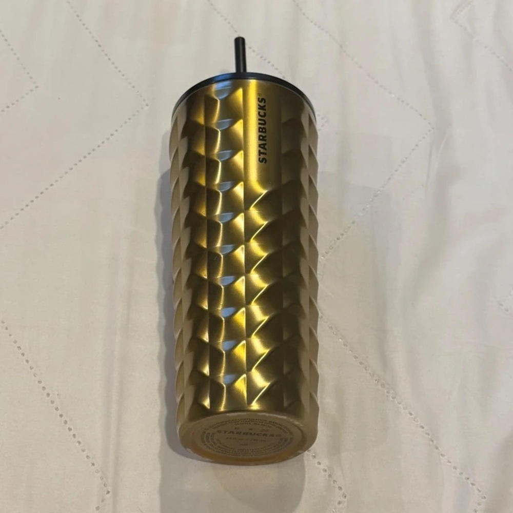 Starbucks Gold & Black Stainless Steel Tumbler